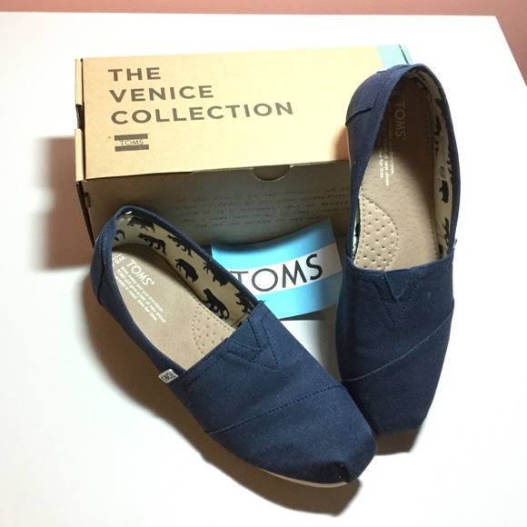 Toms Shoes - TOMS Navy Slip-On Shoes